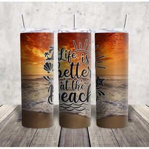 Hand Crafted Sunset Beach Tumbler